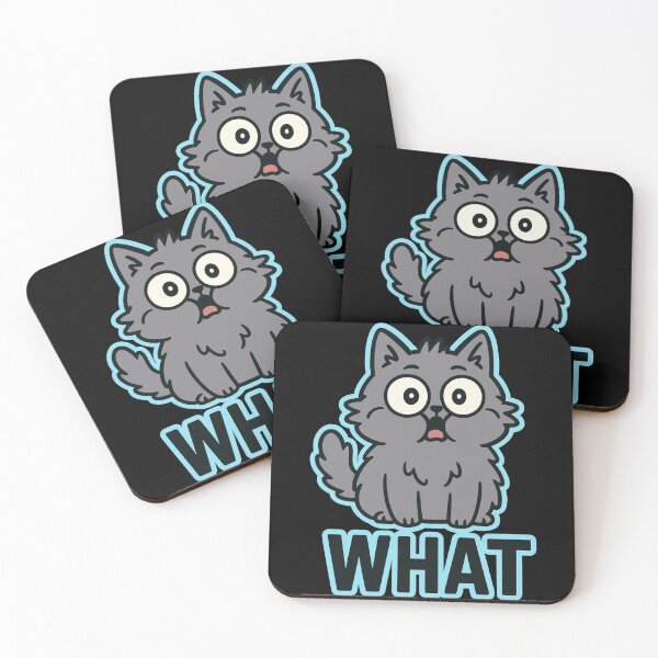 Item preview, WHAT Cat Shirt – Confused Wide-Eyed Cat Meme Tee designed and sold by WhiskerlyGfx.