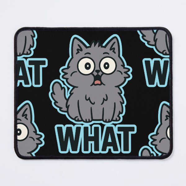 Item preview, WHAT Cat Shirt – Confused Wide-Eyed Cat Meme Tee designed and sold by WhiskerlyGfx.
