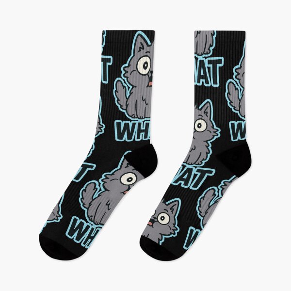 Item preview, WHAT Cat Shirt – Confused Wide-Eyed Cat Meme Tee designed and sold by WhiskerlyGfx.