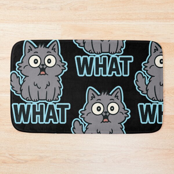 Item preview, WHAT Cat Shirt – Confused Wide-Eyed Cat Meme Tee designed and sold by WhiskerlyGfx.