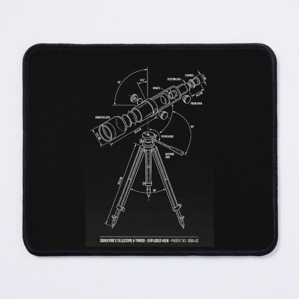 Item preview, Vintage Patent: Astronomical Telescope (1890) - Surveyor Schematic designed and sold by DraftGear.