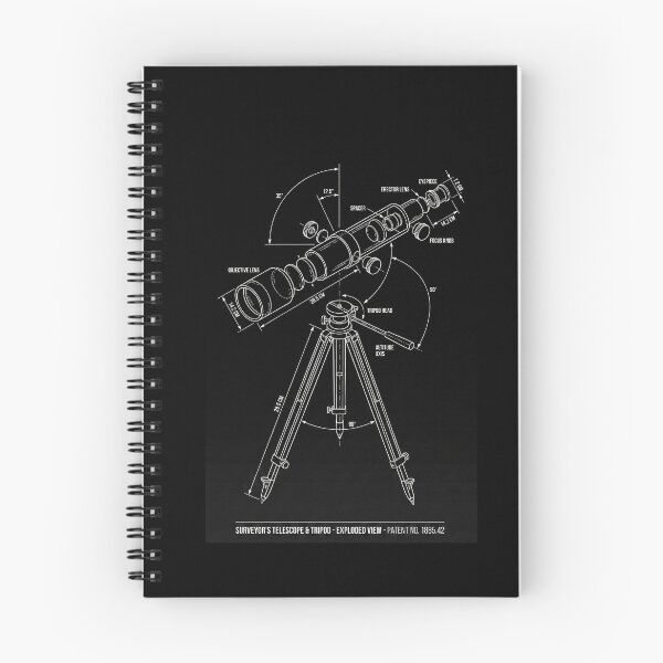 Item preview, Vintage Patent: Astronomical Telescope (1890) - Surveyor Schematic designed and sold by DraftGear.