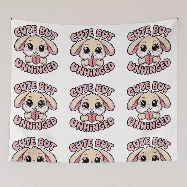Item preview, Cute but Unhinged – Playful Kawaii Bunny Aesthetic designed and sold by Mindful56.
