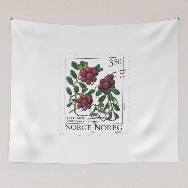Item preview, Norge Lingonberry Vintage Postage Stamp designed and sold by red-amber65.