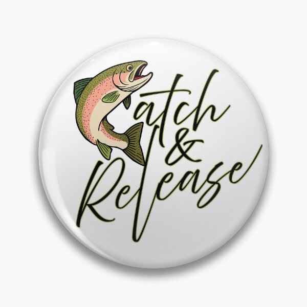 Item preview, Catch and Release Trout Fishing Illustration designed and sold by Art-Horizon.