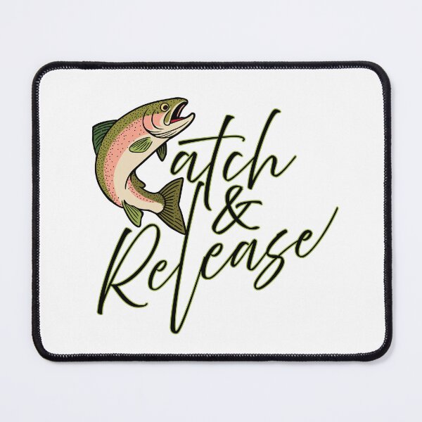 Item preview, Catch and Release Trout Fishing Illustration designed and sold by Art-Horizon.