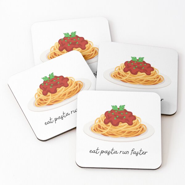 Item preview, Eat Pasta Run Faster – Food Humor designed and sold by Pastel & Punchlines.