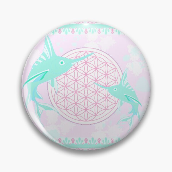 Item preview, Totem Swordfish & Flower of Life – Clarity, Intuition and Fluidity designed and sold by Herami.