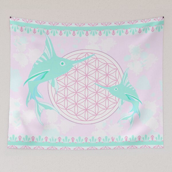 Item preview, Totem Swordfish & Flower of Life – Clarity, Intuition and Fluidity designed and sold by Herami.