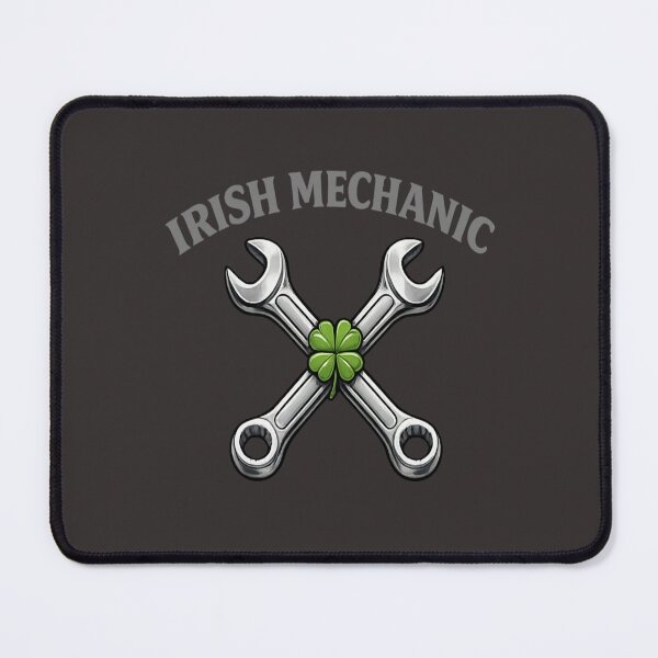 Item preview, Irish Mechanic Pride – Shamrock Wrench Emblem St. Patrick's Day designed and sold by PunchDrop.