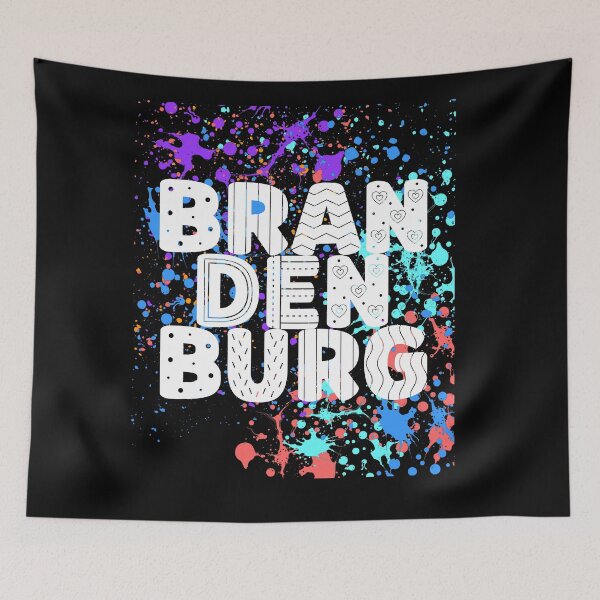 Item preview, Brandenburg Street Art Design. Colorful Graffiti Splash Motif designed and sold by lang-popart.