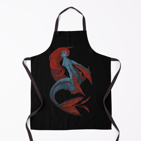 Item preview, Crimson Haired Mermaid original digital artwork designed and sold by NonDecafArt.
