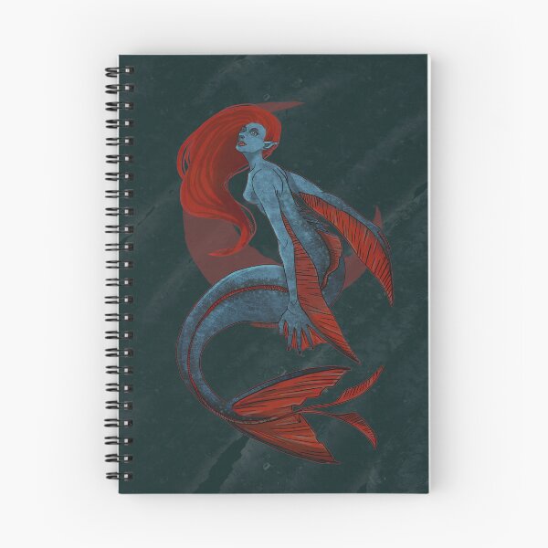 Item preview, Crimson Haired Mermaid original digital artwork designed and sold by NonDecafArt.