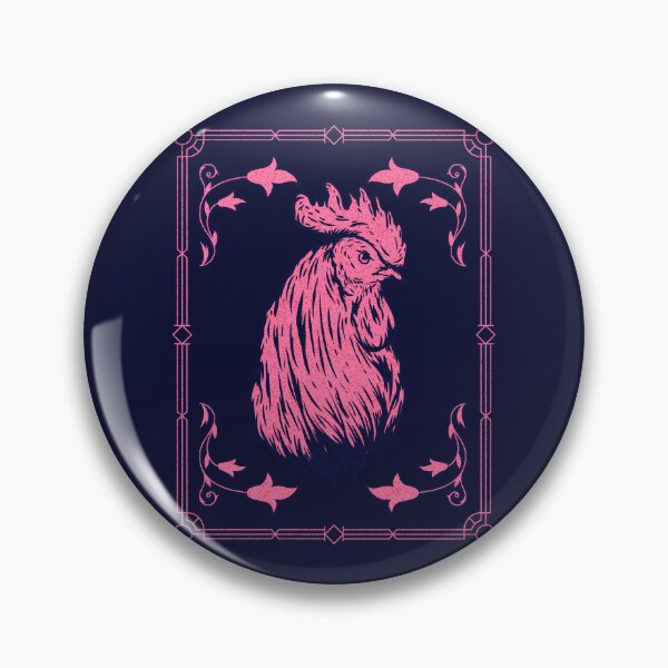Item preview, Rustic Style Pink Rooster with Ornamental Border designed and sold by Gunners Inspirations.