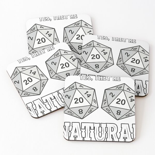 Item preview, Yes They're Natural Funny D20 RPG Gamer Humor designed and sold by Arcaucil.