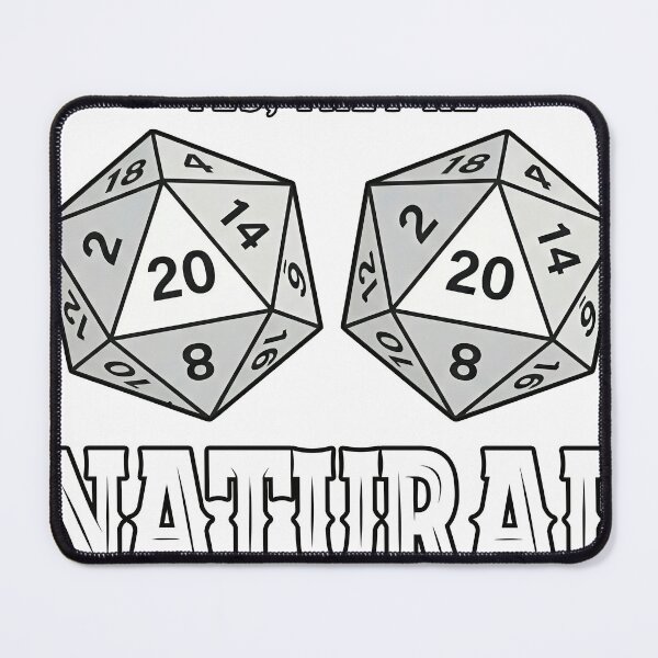 Item preview, Yes They're Natural Funny D20 RPG Gamer Humor designed and sold by Arcaucil.