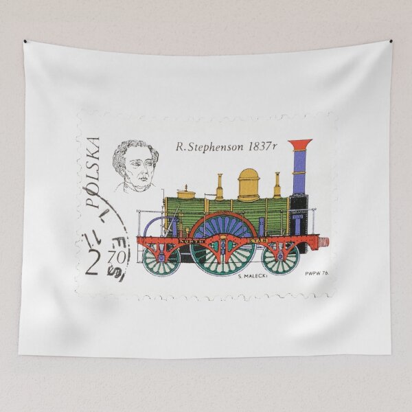 Item preview, Polska Stephenson 1837 Train Railway Postage Stamp designed and sold by red-amber65.