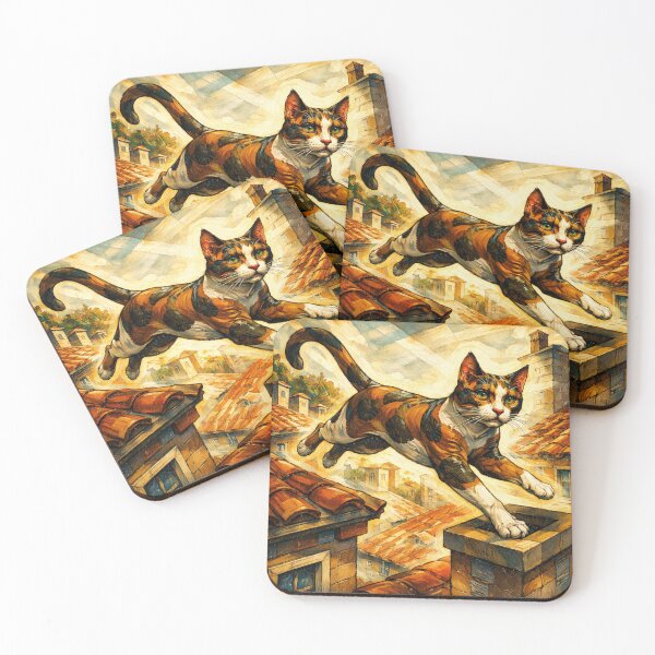 Item preview, Cat Leap Between Rooftops designed and sold by DrizzyV.