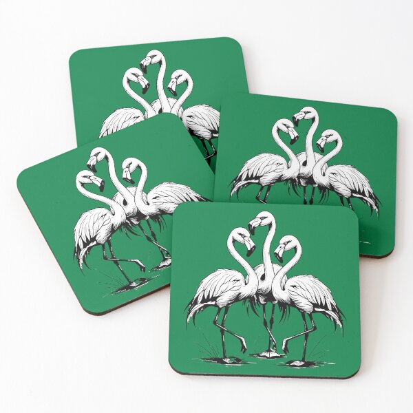 Item preview, Monochrome Flamingo Line Art – Dark Wildlife Illustration designed and sold by PAPIRO SIGLO XXI.
