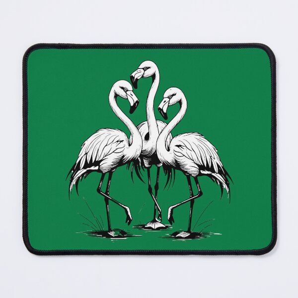 Item preview, Monochrome Flamingo Line Art – Dark Wildlife Illustration designed and sold by PAPIRO SIGLO XXI.