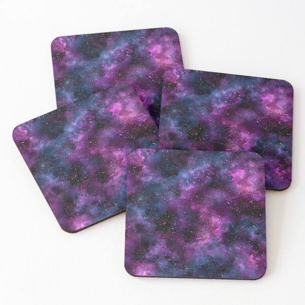 Item preview, Vibrant Purple Nebula Galaxy Background with Pink and Blue Cosmic Clouds and Stars designed and sold by DIGPROF.