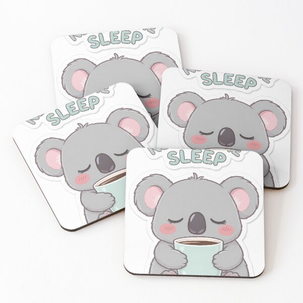 Item preview, Need More Sleep Cute Koala Coffee Lover Sticker designed and sold by etuvibes.