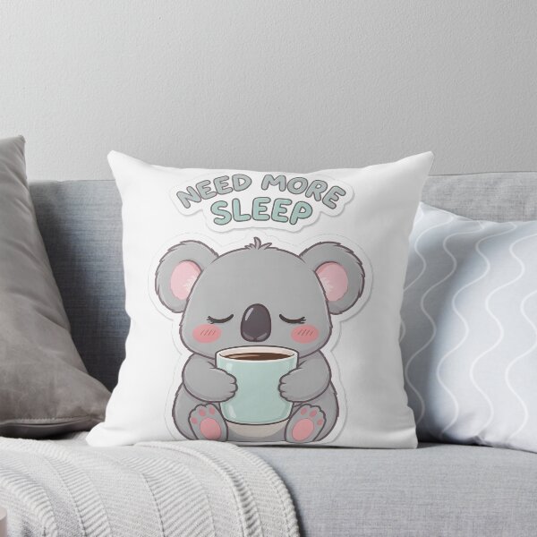 Item preview, Need More Sleep Cute Koala Coffee Lover Sticker designed and sold by etuvibes.