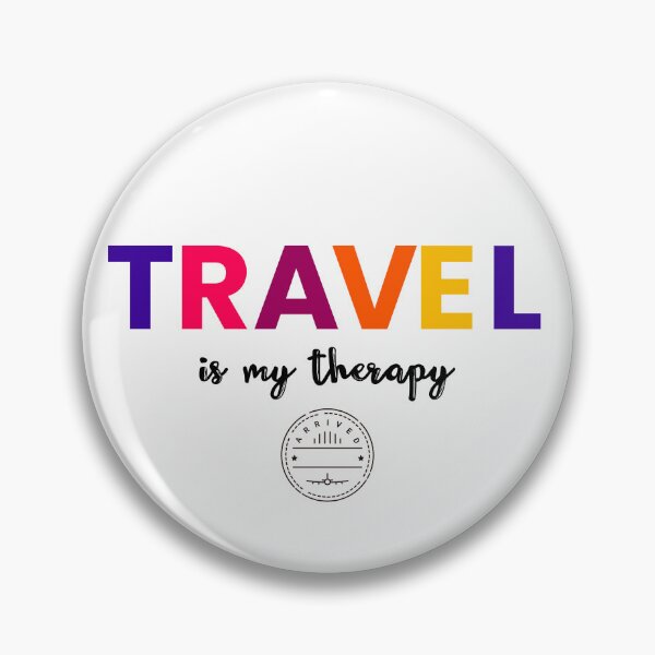 Item preview, Travel Is My Therapy Passport Stamp Design designed and sold by Inkworksbyshery.