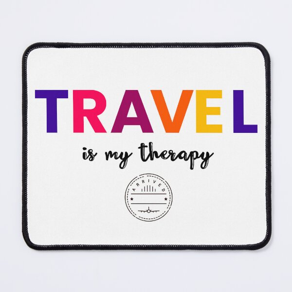 Item preview, Travel Is My Therapy Passport Stamp Design designed and sold by Inkworksbyshery.
