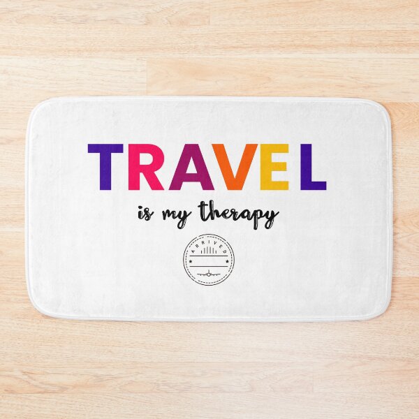 Item preview, Travel Is My Therapy Passport Stamp Design designed and sold by Inkworksbyshery.