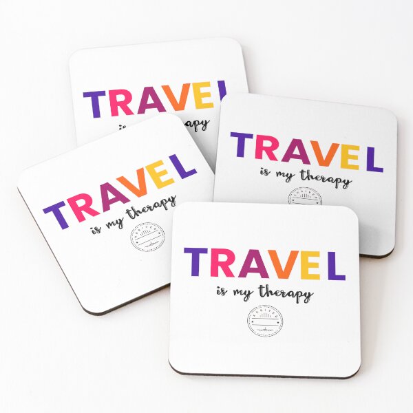 Item preview, Travel Is My Therapy Passport Stamp Design designed and sold by Inkworksbyshery.
