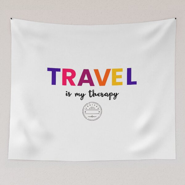 Item preview, Travel Is My Therapy Passport Stamp Design designed and sold by Inkworksbyshery.
