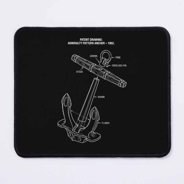 Item preview, Vintage Patent: Naval Anchor Schematic (Admiralty Pattern) designed and sold by DraftGear.