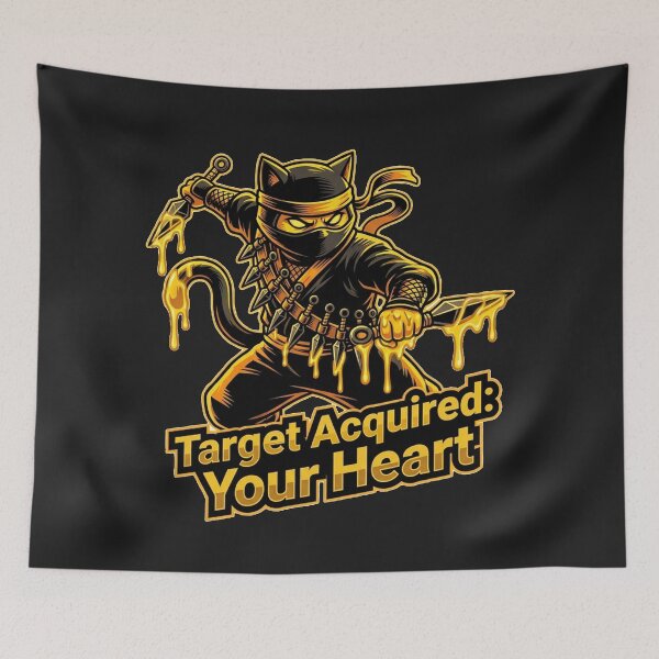 Item preview, Ninja Cat Honey-Glazed Kunai Assassin Sticker designed and sold by Thaivi Design.