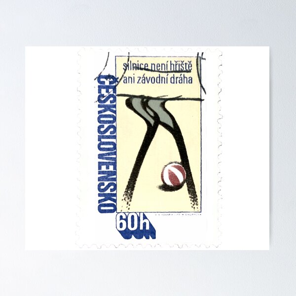 Item preview, Vintage Czechoslovakia Beach Ball Rare Postage Stamp designed and sold by red-amber65.