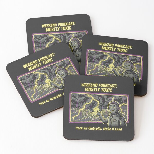 Item preview, Retro Futuristic Toxic Weather Forecast Illustration designed and sold by SavinMercantile.