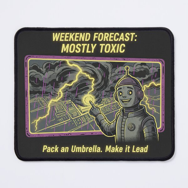 Item preview, Retro Futuristic Toxic Weather Forecast Illustration designed and sold by SavinMercantile.