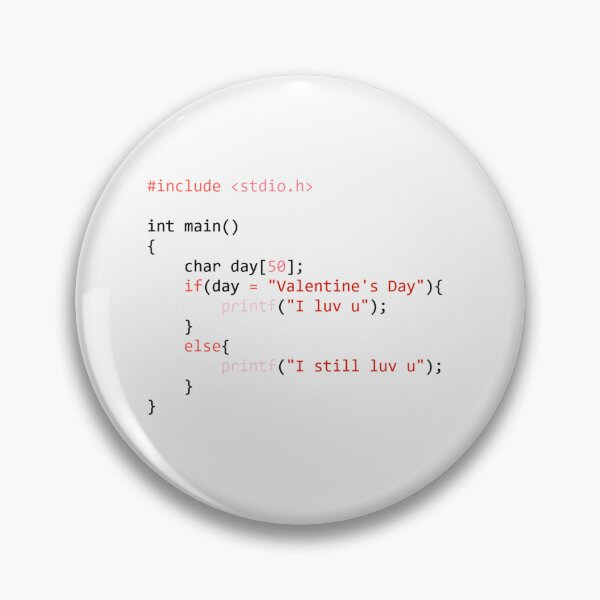 Aperçu de l'œuvre Code d'amour en C - Amour conditionnel (Je t'aime toujours) créée et vendue par LuvTech.