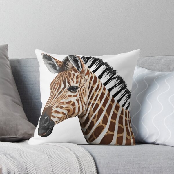 Item preview, Hybrid Stripe – Zebra with Giraffe Pattern Portrait designed and sold by FerryFineArt.