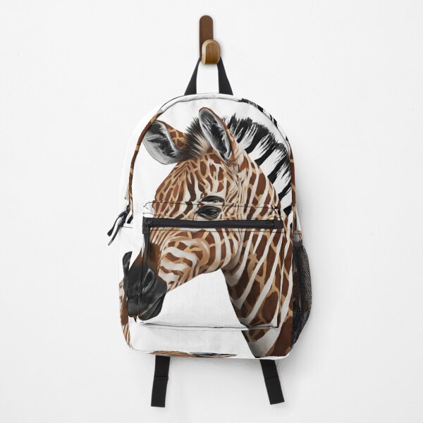 Item preview, Hybrid Stripe – Zebra with Giraffe Pattern Portrait designed and sold by FerryFineArt.