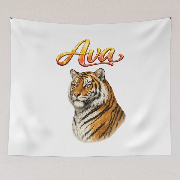Item preview, Ava Tiger Zodiac — Strength and Courage of the Chinese Tige designed and sold by AlexLineArt.
