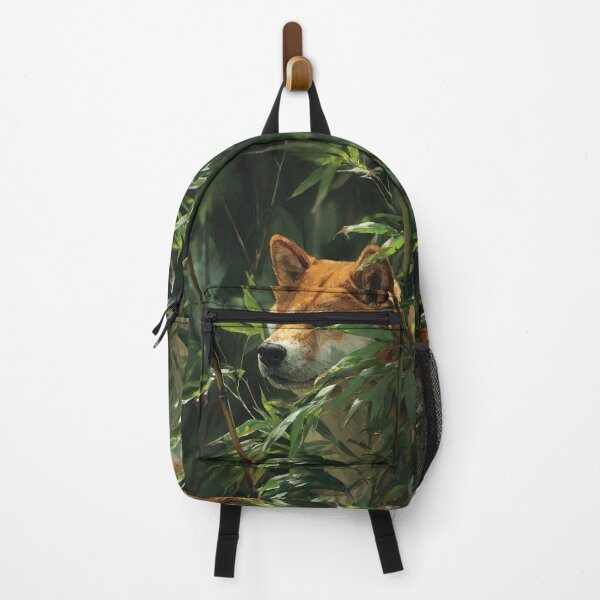 Item preview, A curious Shiba Inu exploring a bamboo forest, Dogs in Motion designed and sold by CDC40.