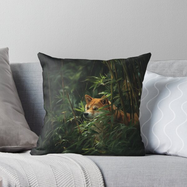 Item preview, A curious Shiba Inu exploring a bamboo forest, Dogs in Motion designed and sold by CDC40.