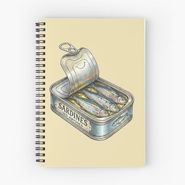 Item preview, Tinned Sardines Des Abysses Seafood Label designed and sold by capricedefille.
