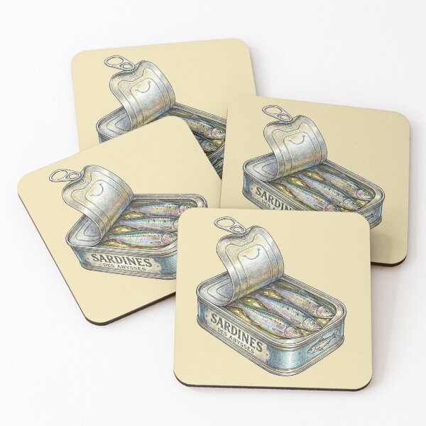 Item preview, Tinned Sardines Des Abysses Seafood Label designed and sold by capricedefille.