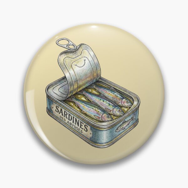 Item preview, Tinned Sardines Des Abysses Seafood Label designed and sold by capricedefille.