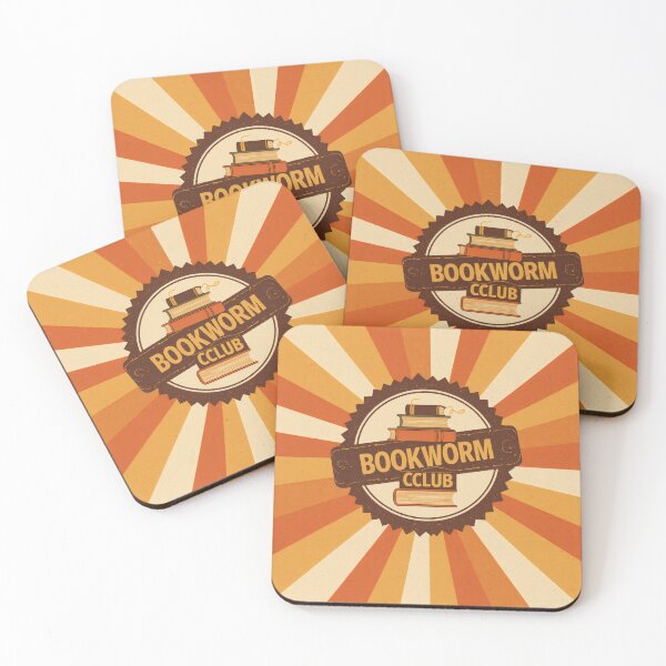 Item preview, Copy of Bookworm club logo with books stacked and sunburst design at a reading event designed and sold by SpaceartLilu.