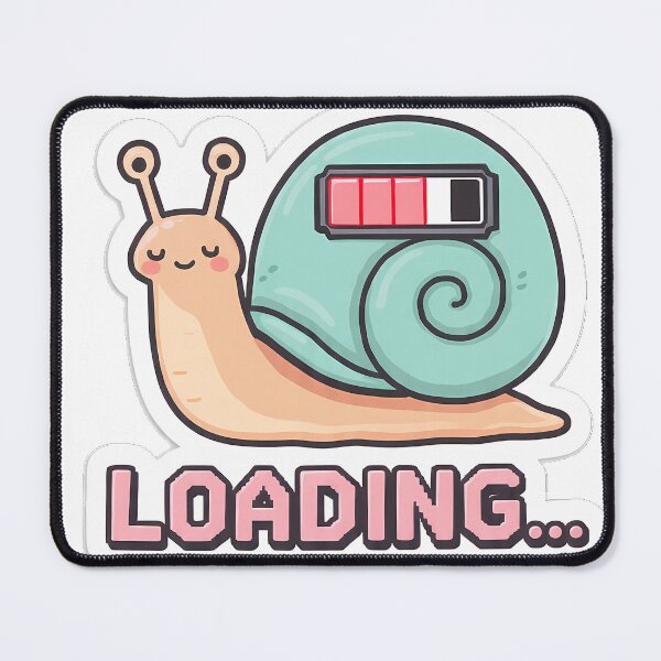 Item preview, Funny Loading Snail Patience Quote Sticker designed and sold by etuvibes.