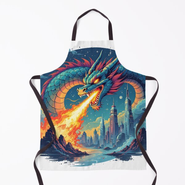 Item preview, Neon Heat - 80s Retro-Futuristic Dragon designed and sold by Wolfdragon Werks.