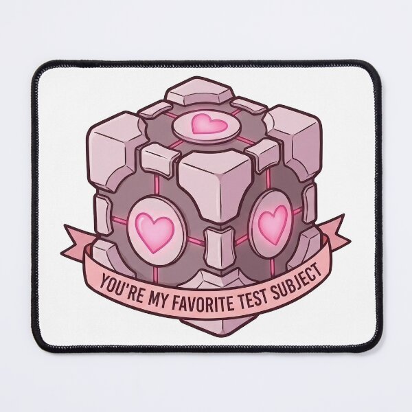 Item preview, You’re My Favorite Test Subject (Companion Cube) designed and sold by Young Design Lab.